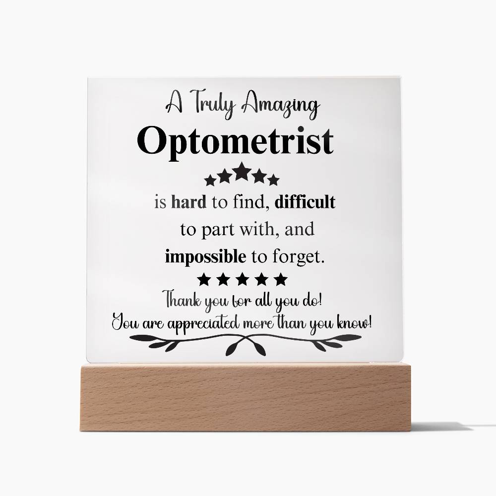 Personalized Optometrist Gift - Acrylic Square Plaque