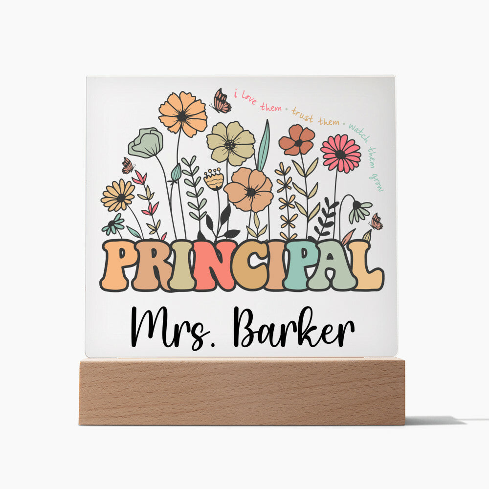Principal 1 - Square Acrylic Plaque