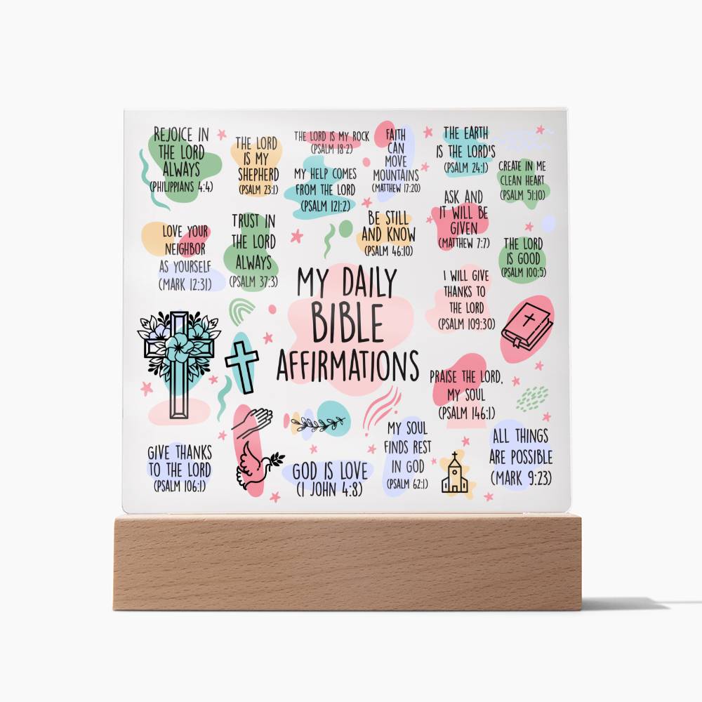 Bible Affirmation 3 - Acrylic Square Plaque