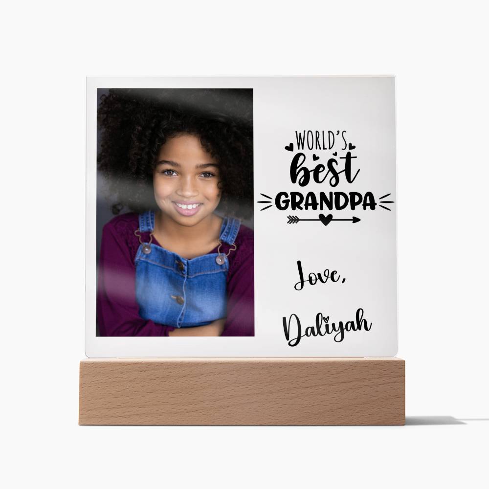 Best Grandpa Ever 4 - Acrylic Square Plaque