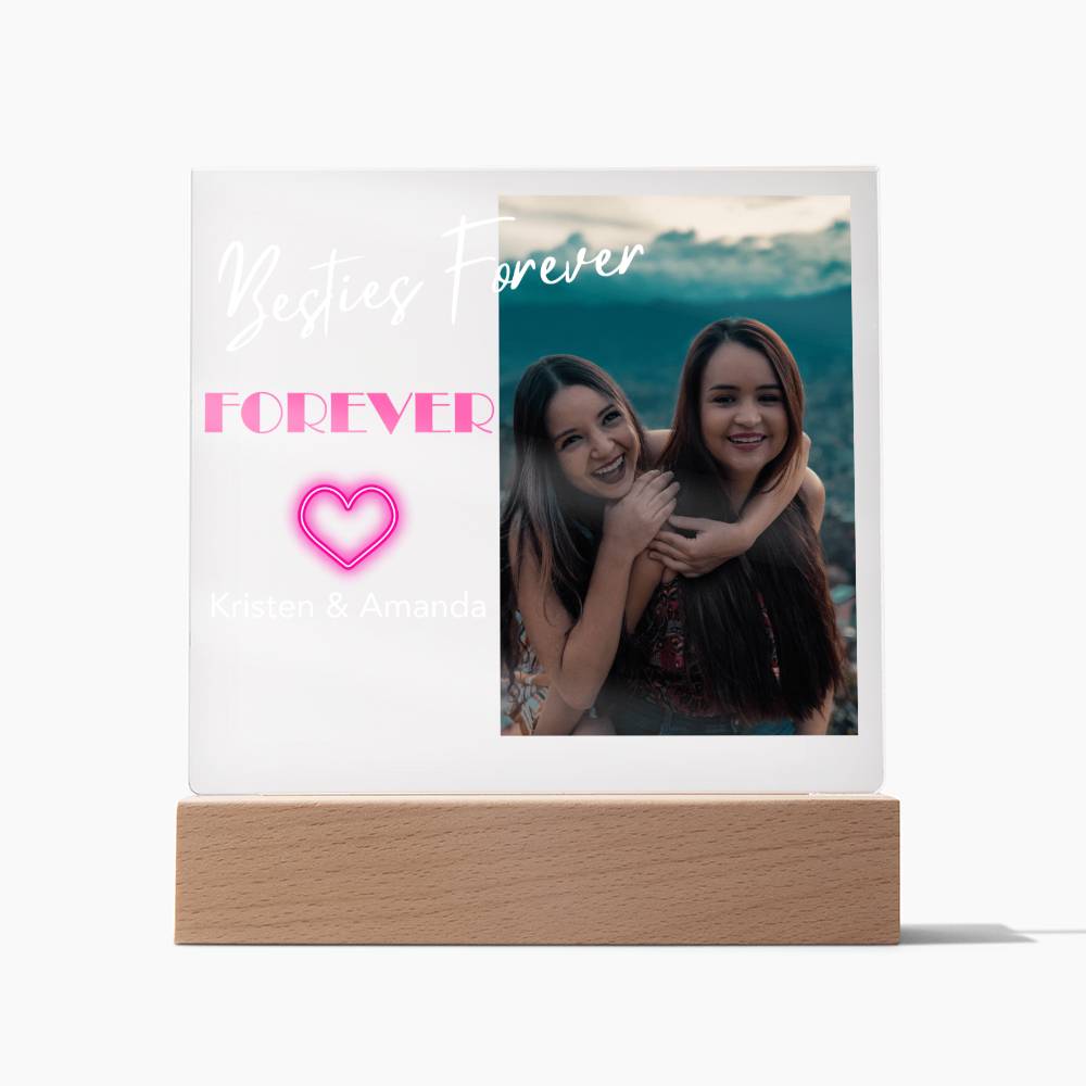 Best Friends Forever 2 - Acrylic Square Plaque (white)