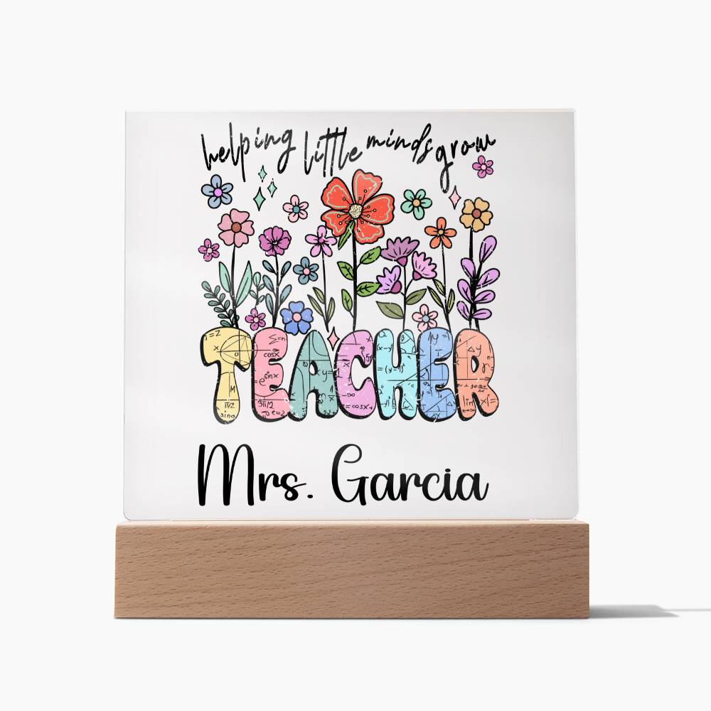 Teacher Square Acrylic Plaque 2