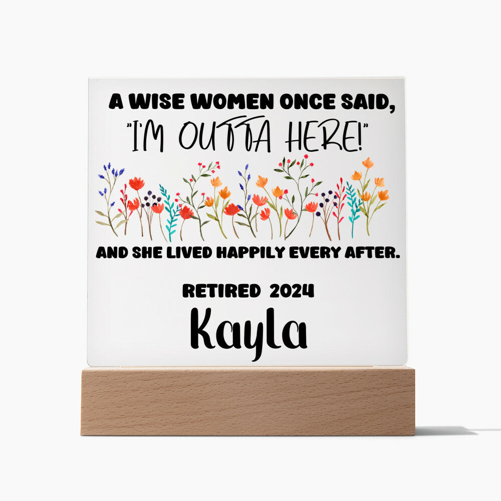 Personalized Retirement Plaque 5