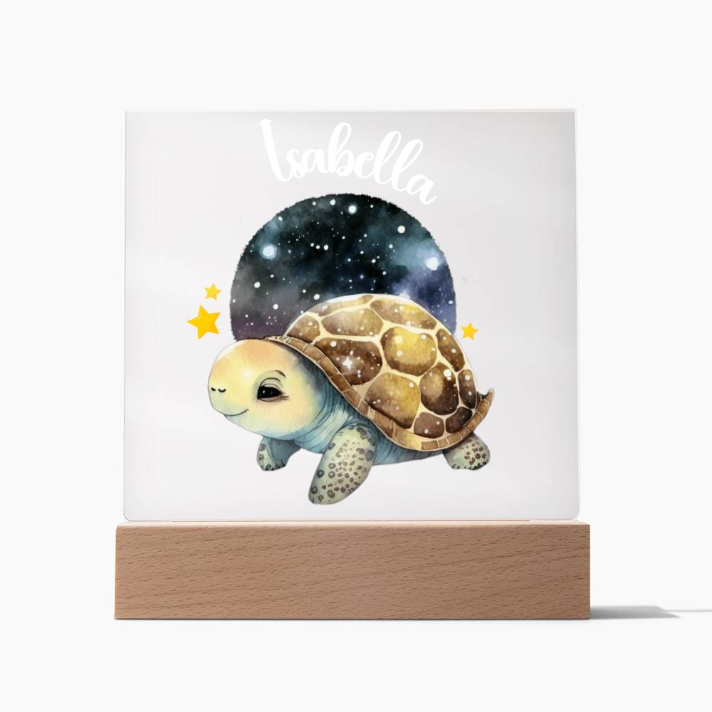 Night Light Personalized With Name - Acrylic Square Plaque