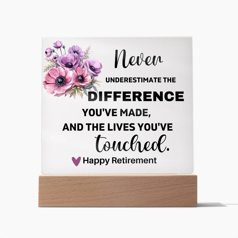 Happy Retirement - Acrylic Square Plaque