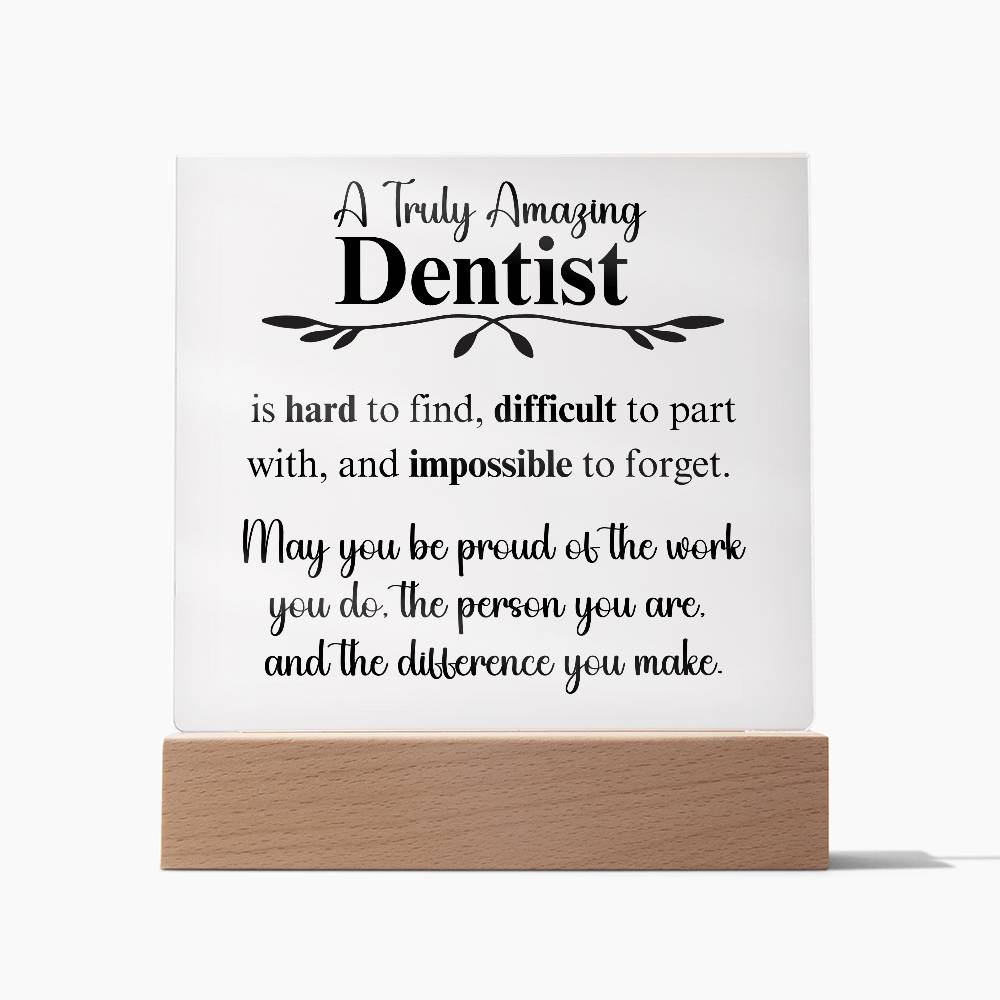 Personalized Dentist Gift - Acrylic Square Plaque