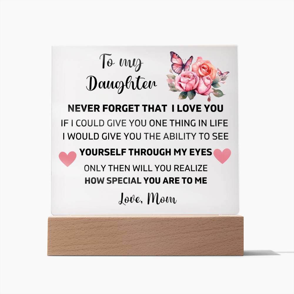 To My Daughter - You're Special To Me - Square Acrylic Plaque