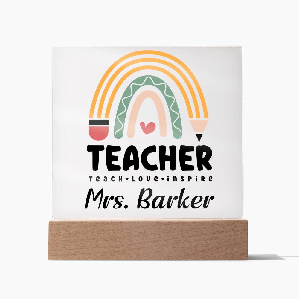 Teacher Square Acrylic Plaque 4