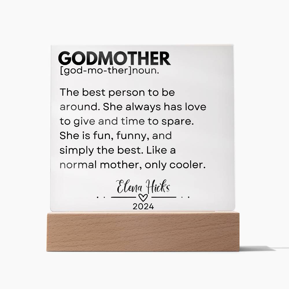 Personalized Godparents Gift 7 - Acrylic Square Plaque