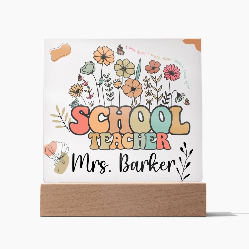 Teacher Square Acrylic Plaque 3