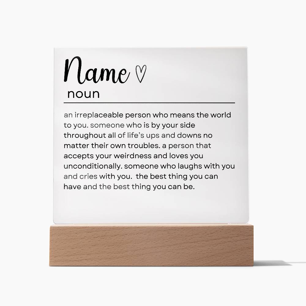 Personalized Friendship Acrylic Plaque 2 - Acrylic Square Plaque