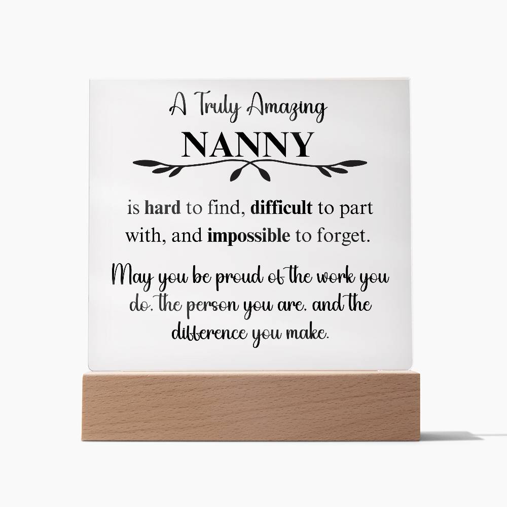 Personalized Gift For Babysitter - Acrylic Square Plaque