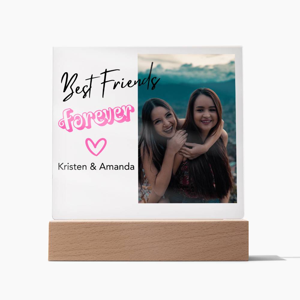 Best Friends Forever 6 - Acrylic Square Plaque (black)