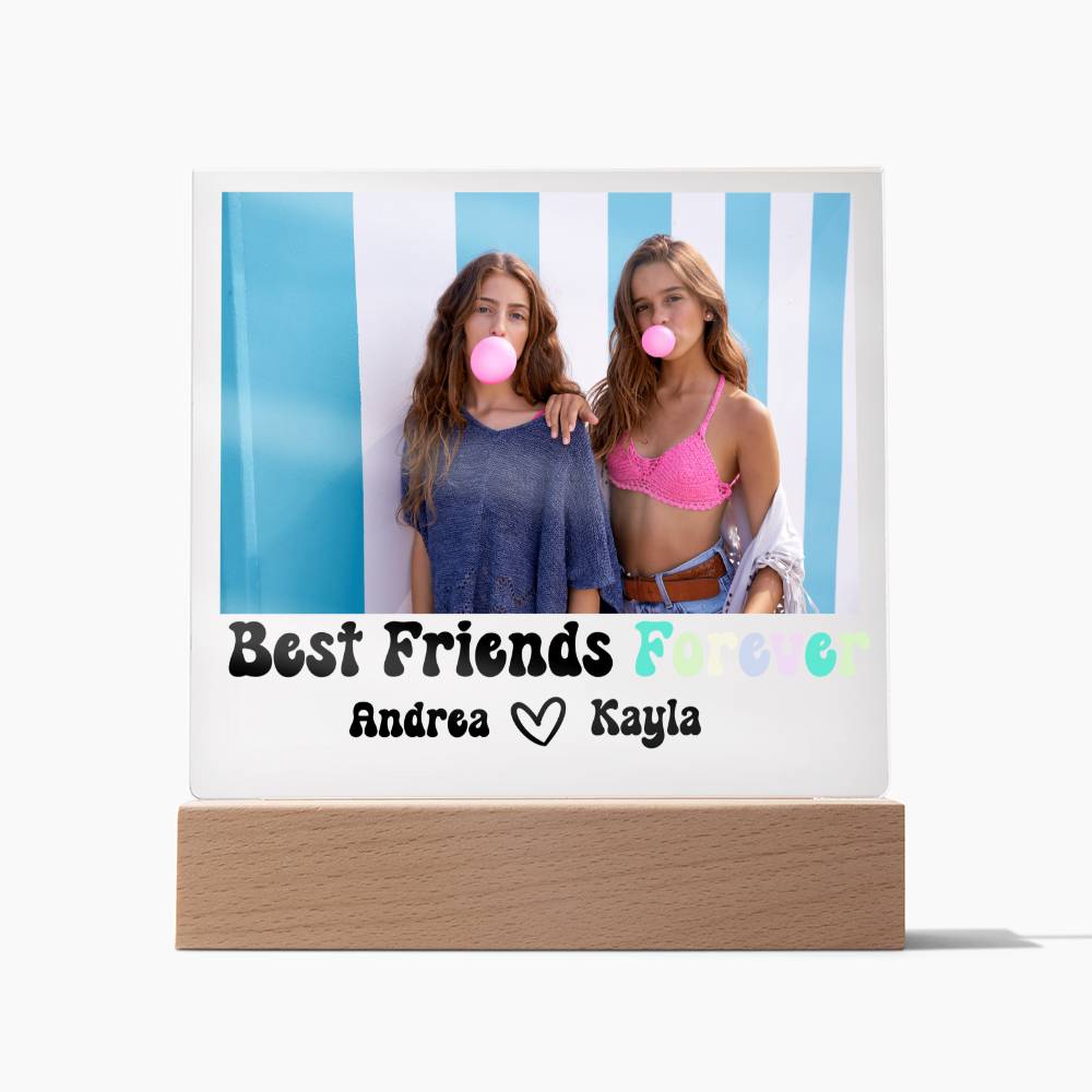 Best Friends Forever 14 - Acrylic Square Plaque (black text)