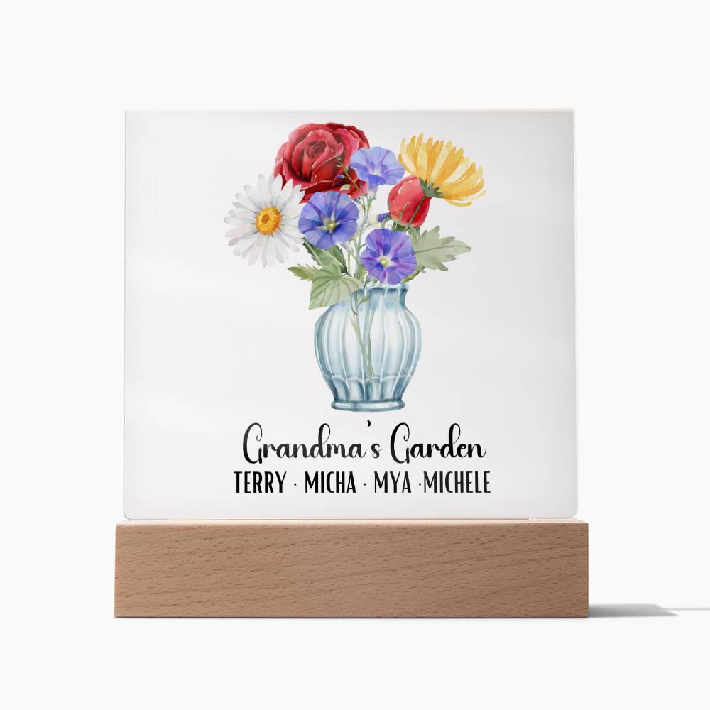 Grandmas Garden Acrylic Plaque