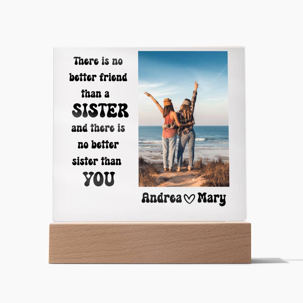 Best Friends Forever 18 - Acrylic Square Plaque (black text)