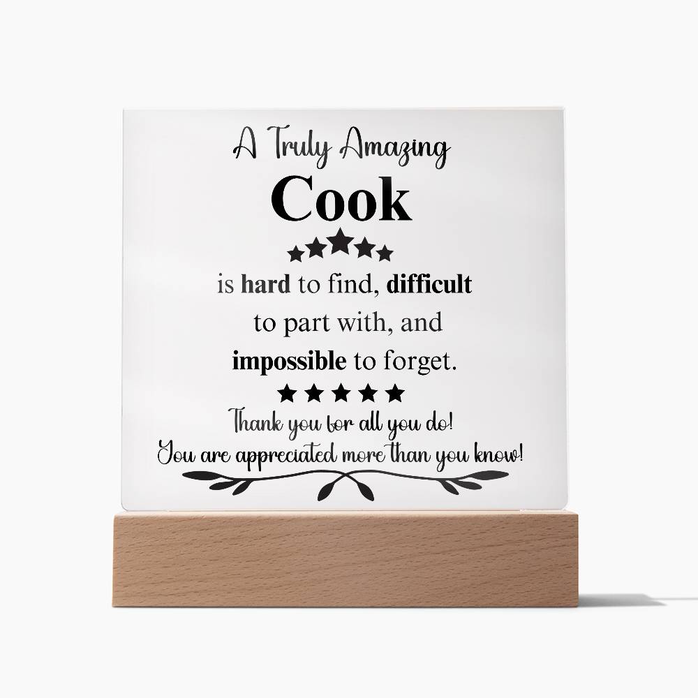 Personalized Cook Gift - Acrylic Square Plaque