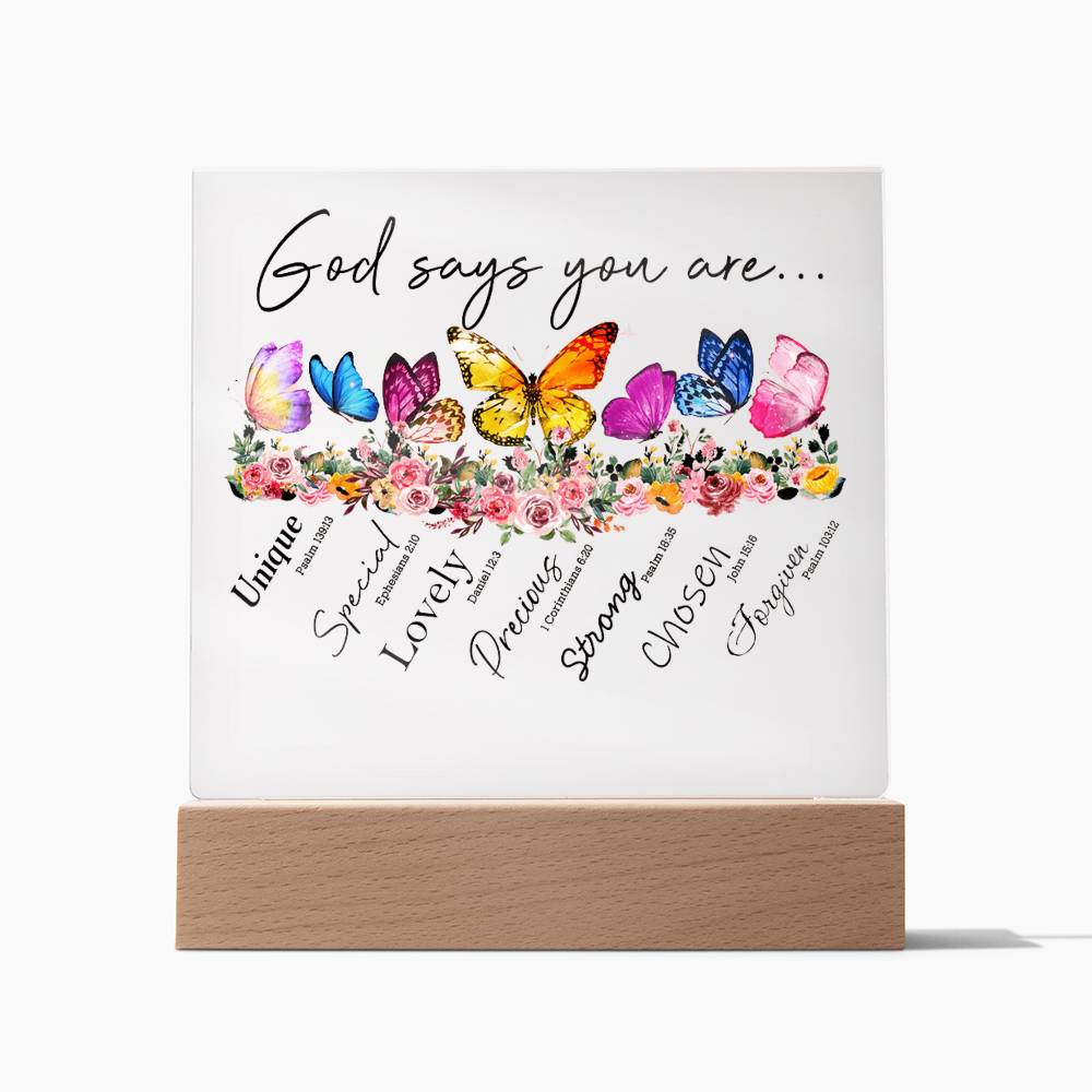 God Says You Are - Bible Verse Plaque 2