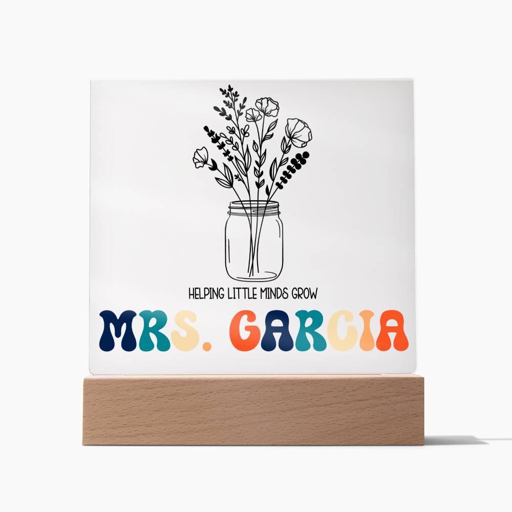 Teacher Square Acrylic Plaque 7
