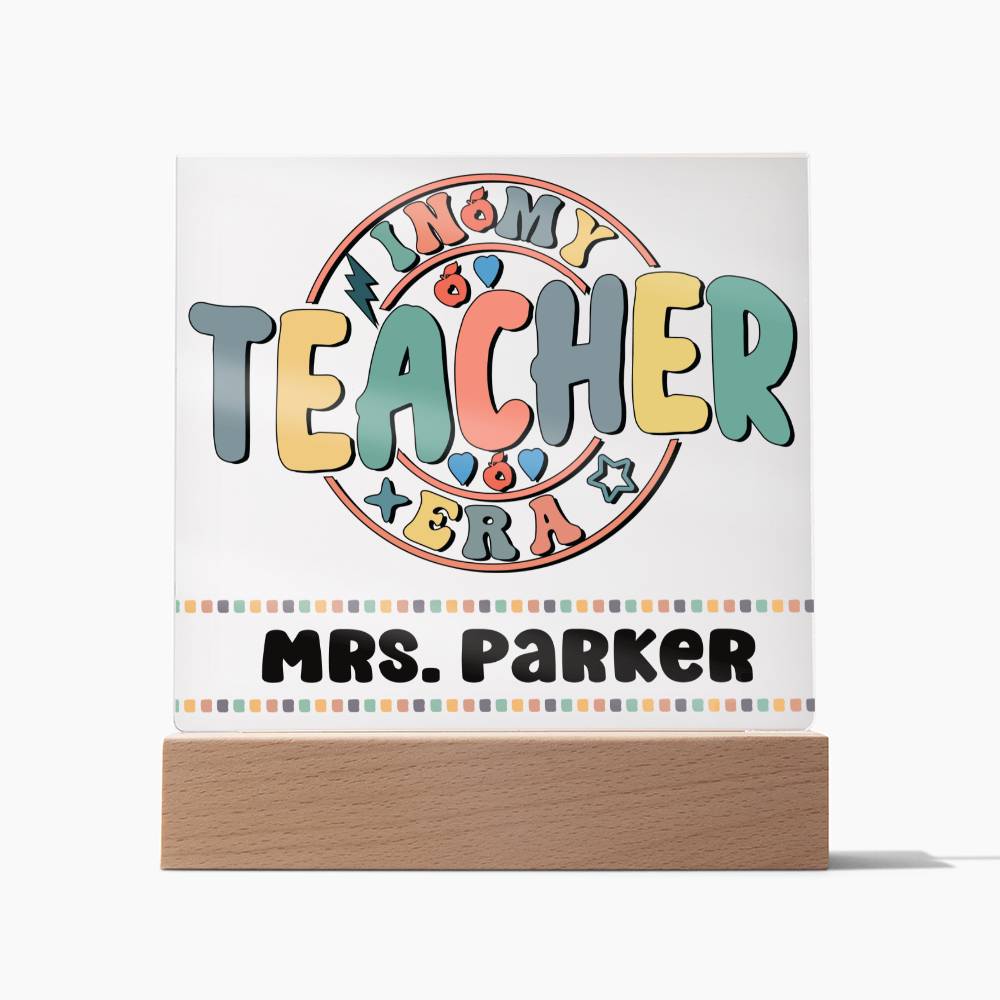Teacher Square Acrylic Plaque 16
