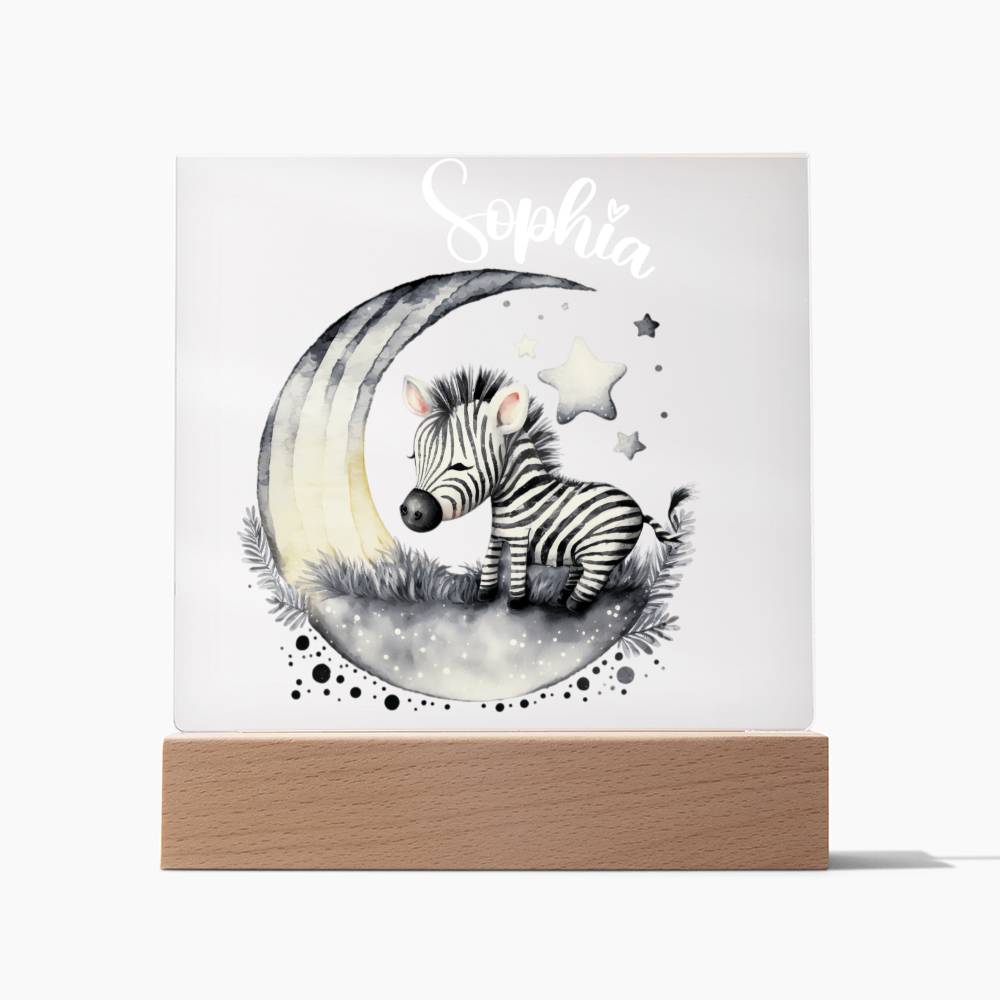 Night Light Personalized With Name - Acrylic Square Plaque