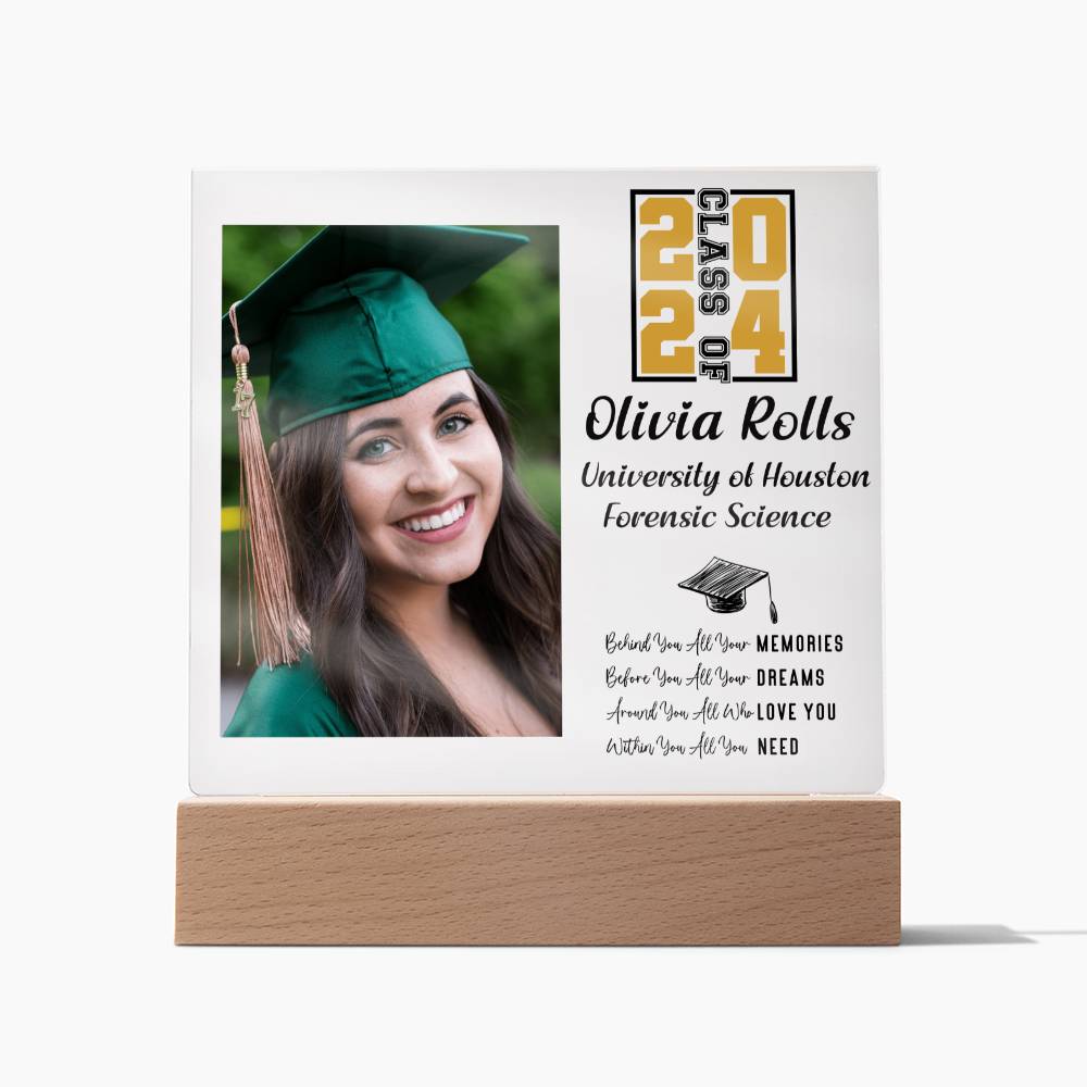 Custom Graduation Gift - Acrylic Square Plaque 8
