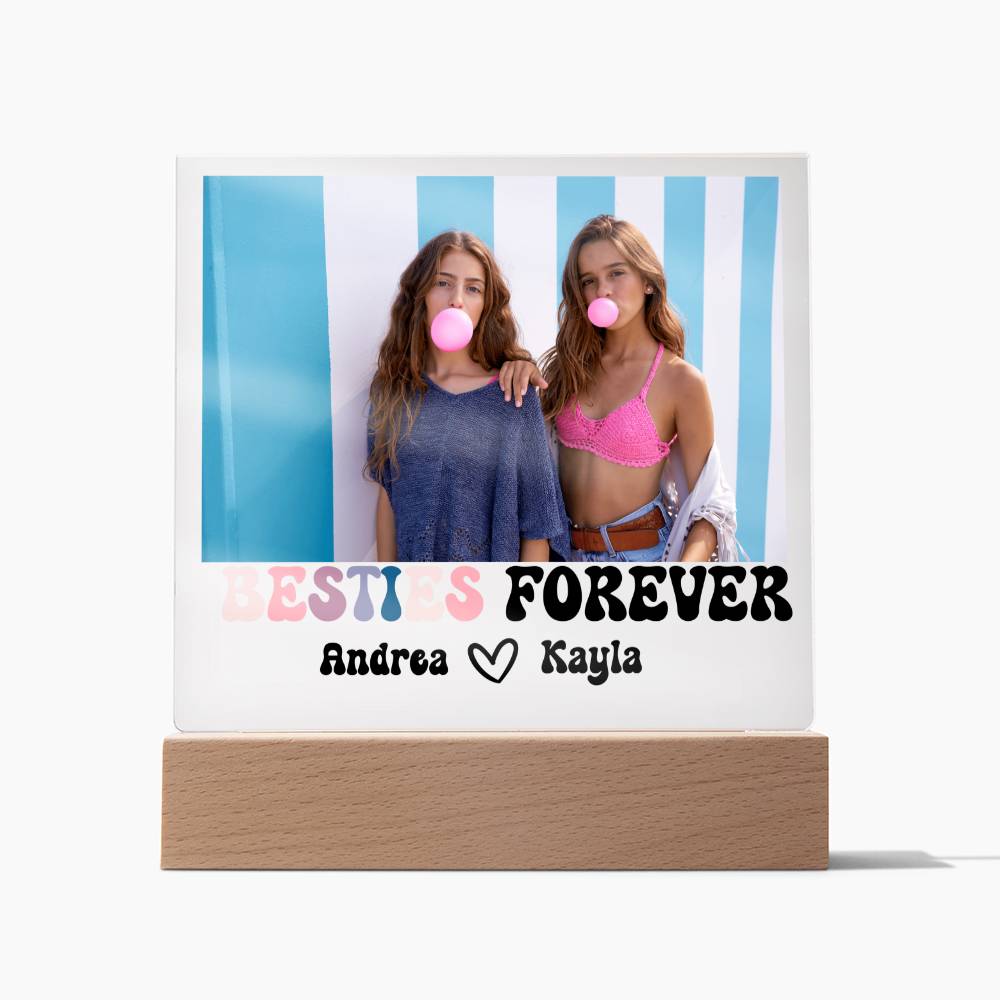 Best Friends Forever 13 - Acrylic Square Plaque (black text)
