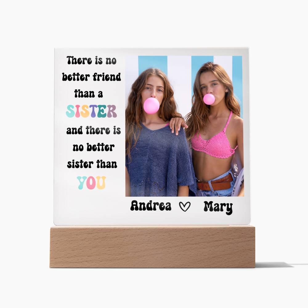 Best Friends Forever 17 - Acrylic Square Plaque (black text)