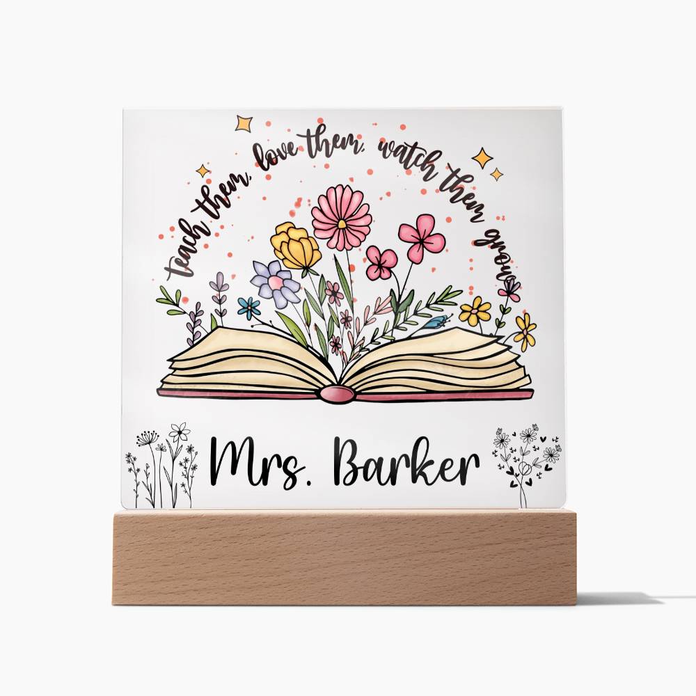 Teacher Square Acrylic Plaque 1