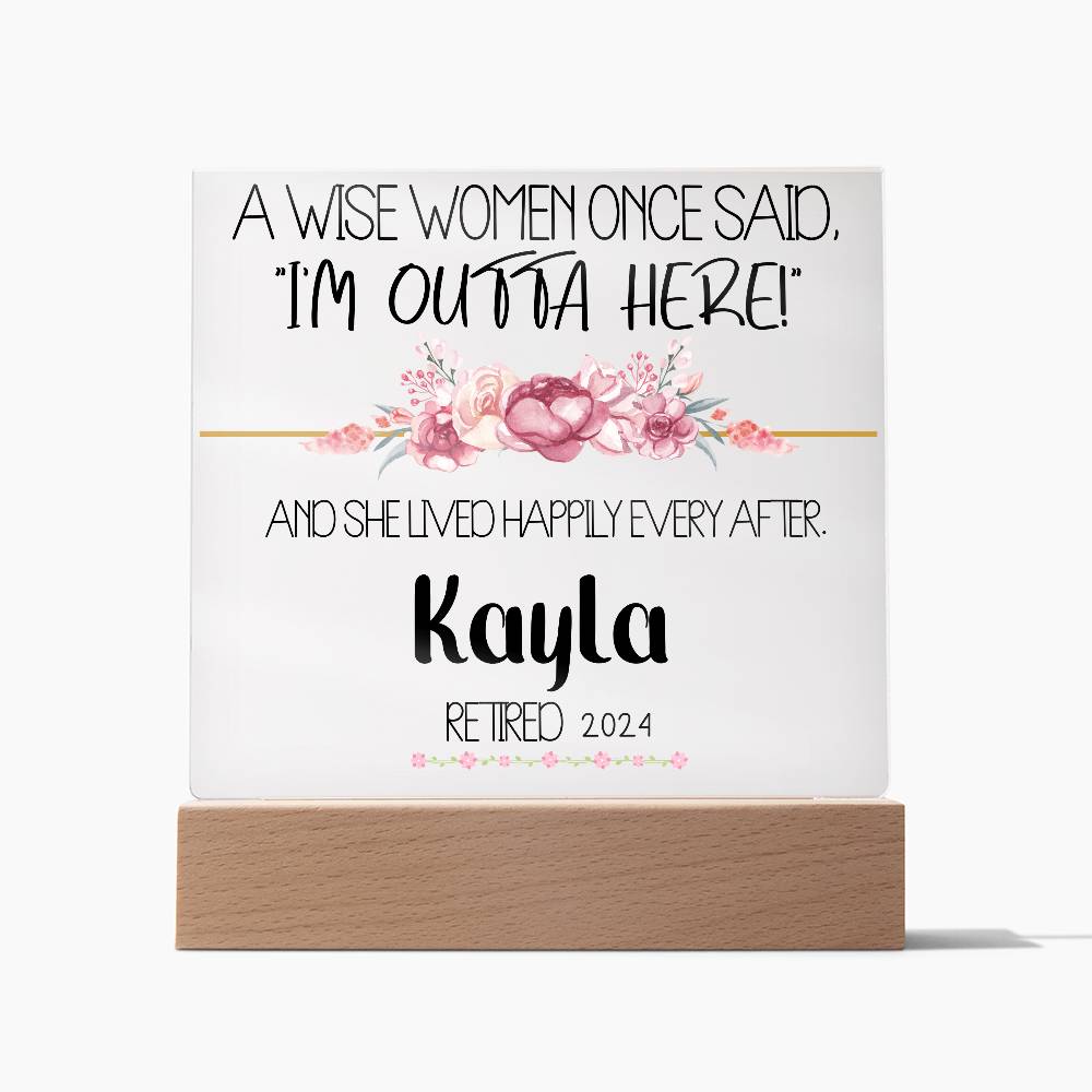 Personalized Retirement Plaque 3