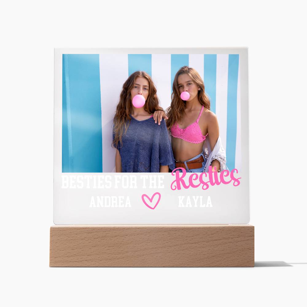 Best Friends Forever 10 - Acrylic Square Plaque (white text)