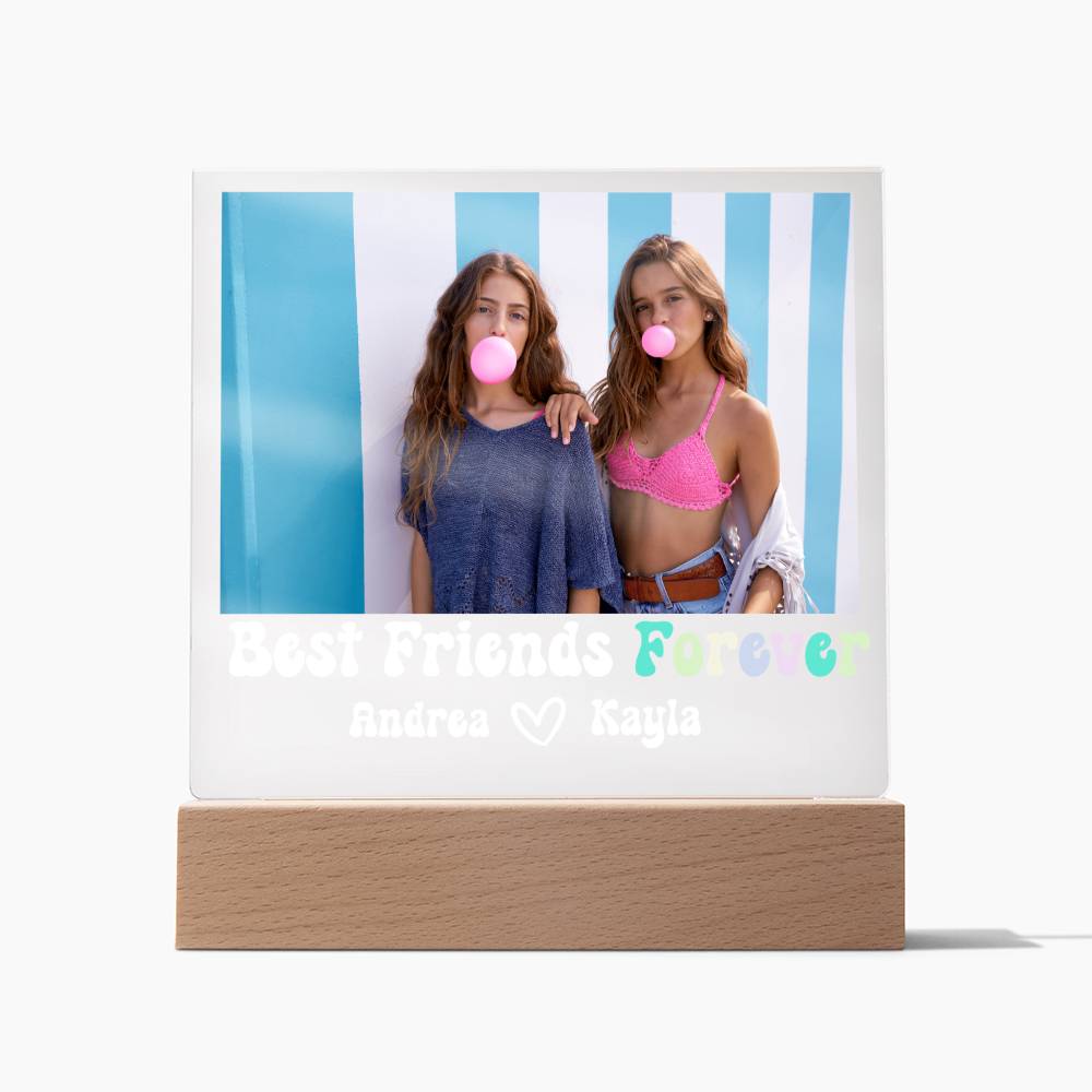 Best Friends Forever 14 - Acrylic Square Plaque (white text)