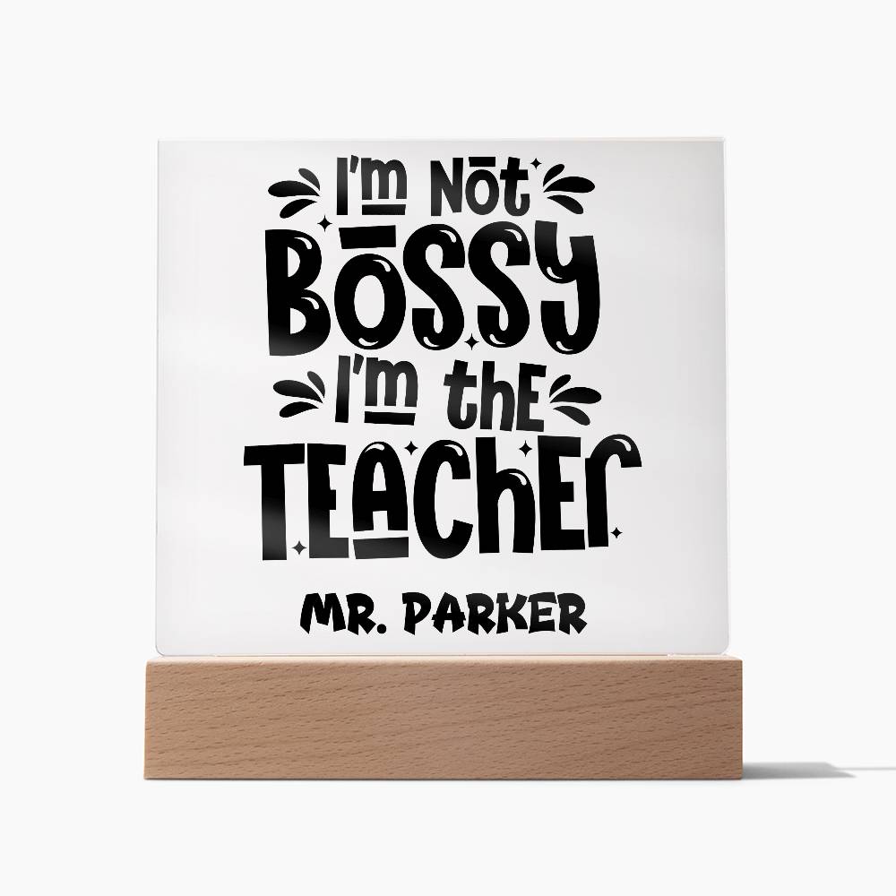 Teacher Square Acrylic Plaque 12
