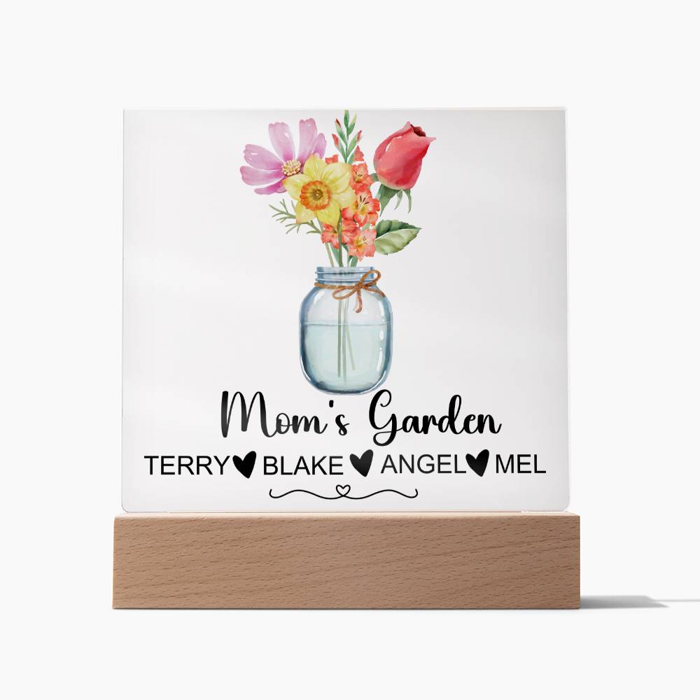 Mom's Garden Acryl Plaque