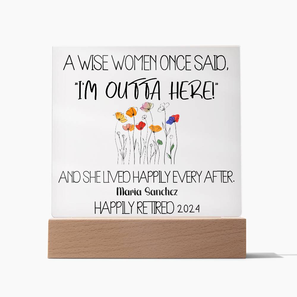 Personalized Retirement Plaque 1