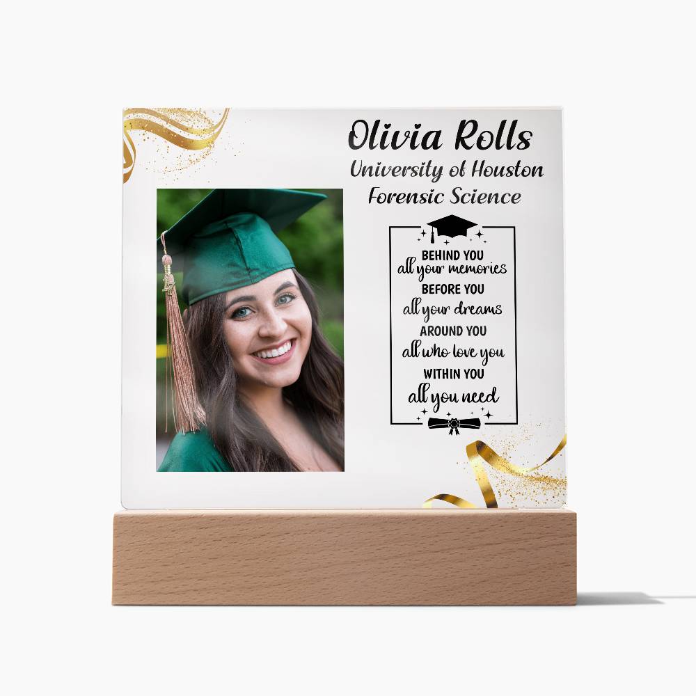 Custom Graduation Gift - Acrylic Square Plaque 9