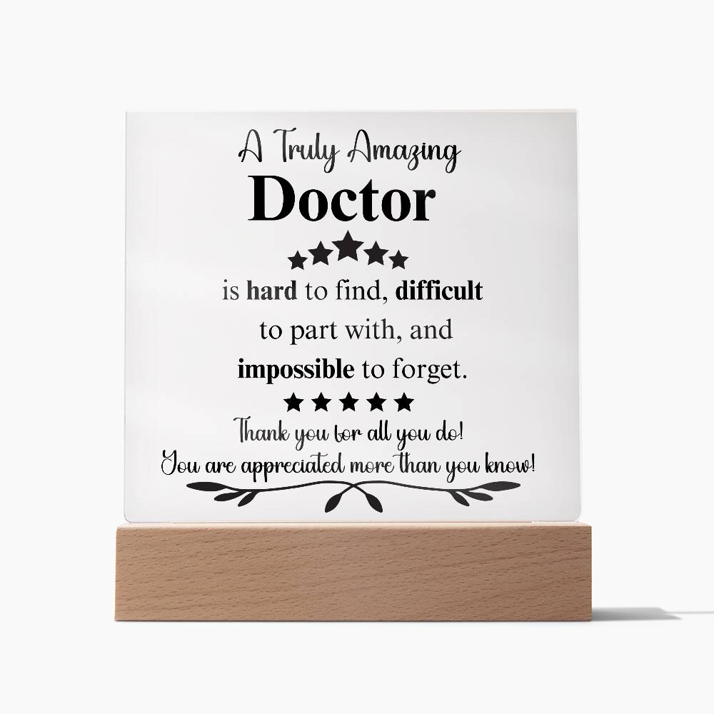 Personalized Doctor Gift - Acrylic Square Plaque