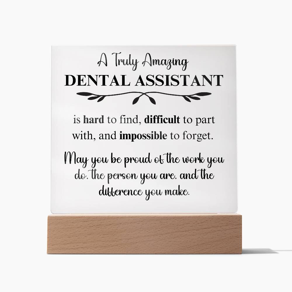 Personalized Dental Assitant Gift - Acrylic Square Plaque