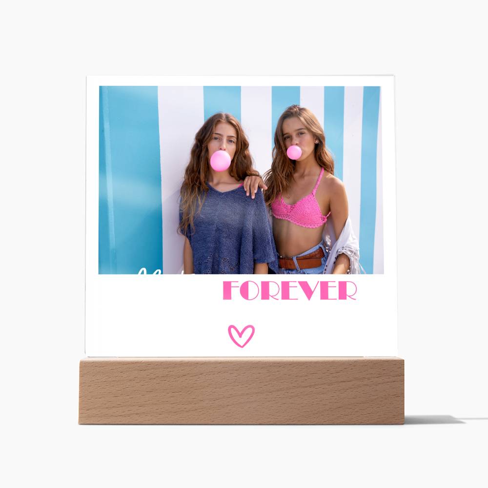 Best Friends Forever 8 - Acrylic Square Plaque (white)