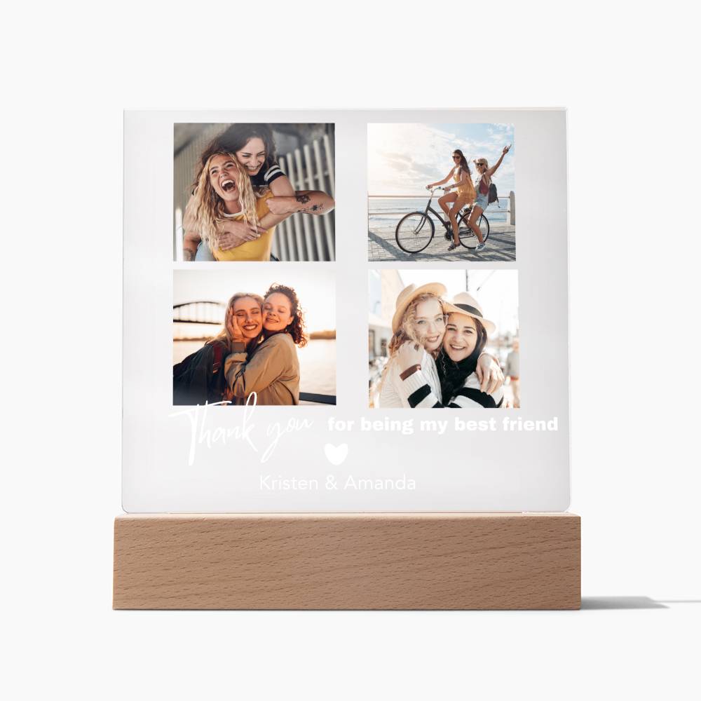 Best Friends Forever 20 - Acrylic Square Plaque (white text)
