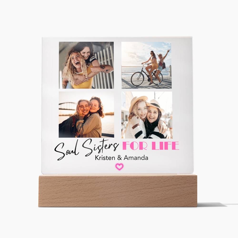 Best Friends Forever 5 - Acrylic Square Plaque (black)