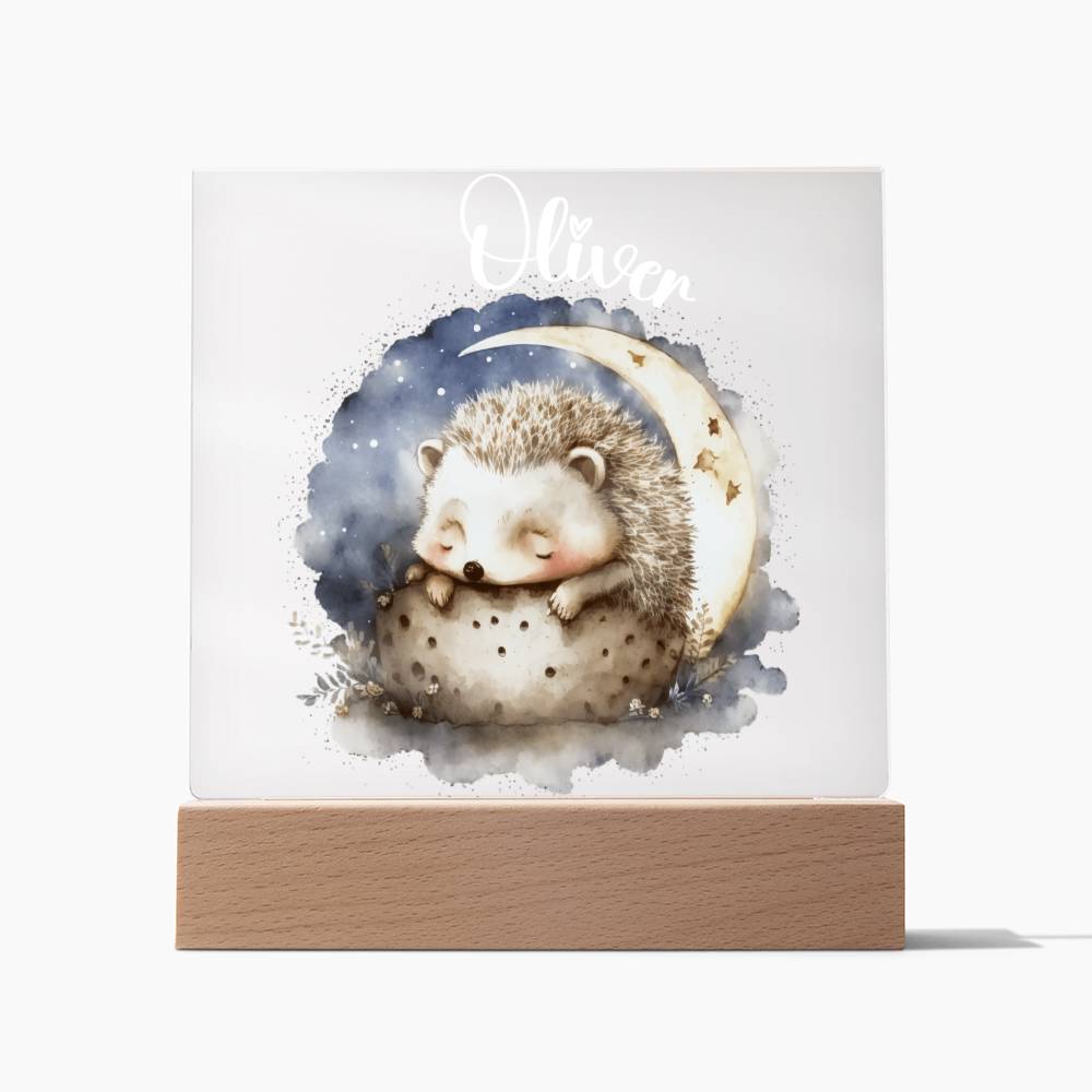 Night Light Personalized With Name - Acrylic Square Plaque