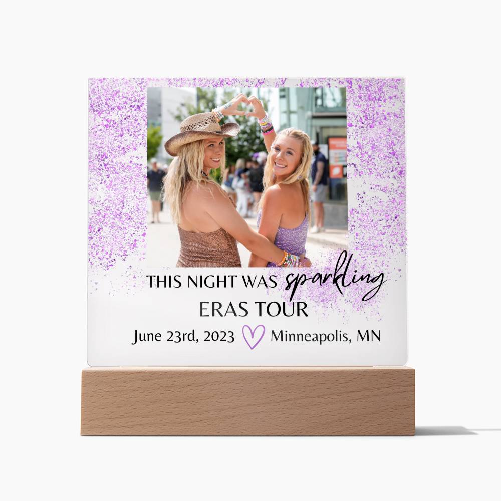 Eras Tour - Sparkling Night - Acrylic Square Plaque(Black Text)