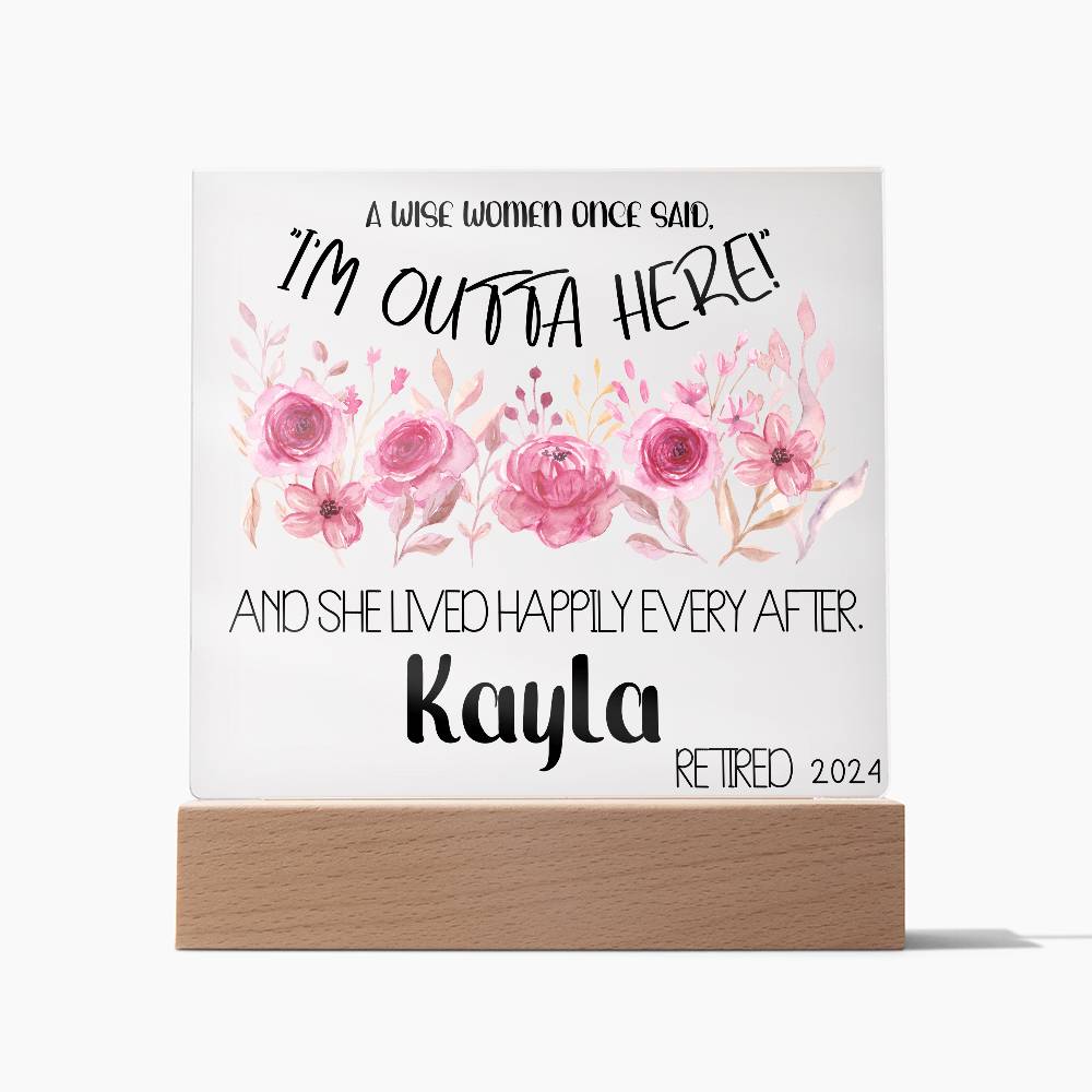 Personalized Retirement Plaque 4