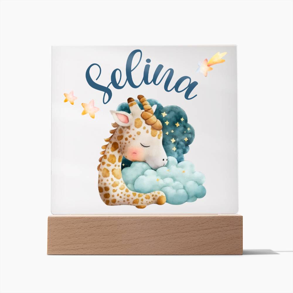 Nachtlicht Personalisiert Mit Namen - Acrylic Square Plaque