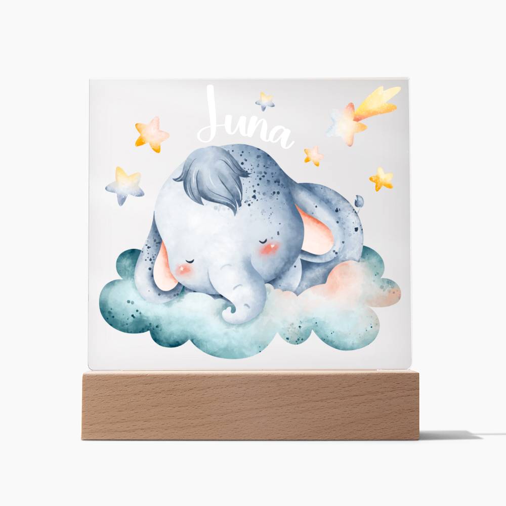 Night Light Personalized With Name - Acrylic Square Plaque
