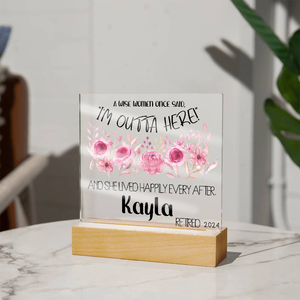 Personalized Retirement Plaque 4