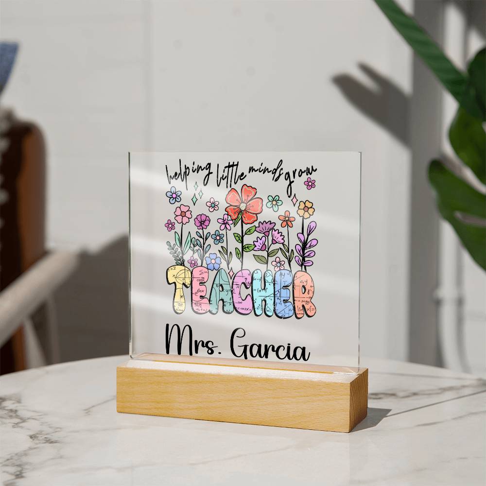 Teacher Square Acrylic Plaque 2