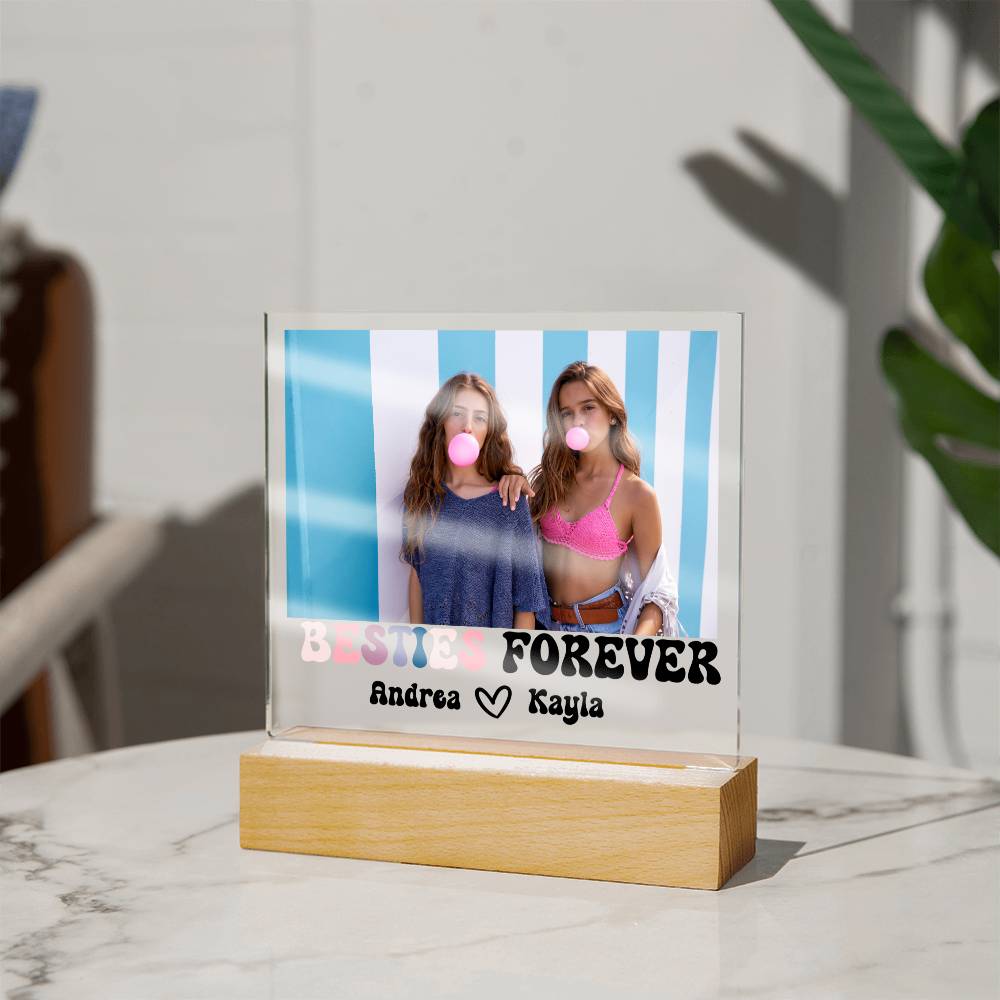 Best Friends Forever 13 - Acrylic Square Plaque (black text)