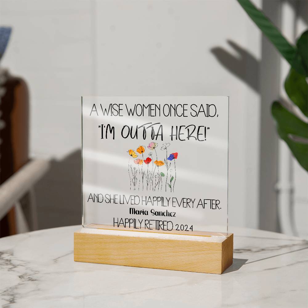 Personalized Retirement Plaque 1